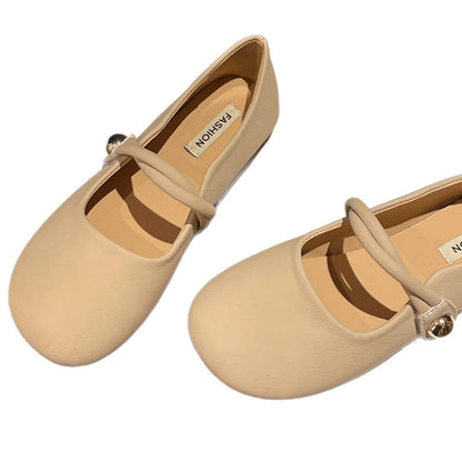 Damen Ballerinas mit Riemchen und weicher Sohle KomfortSchuhe