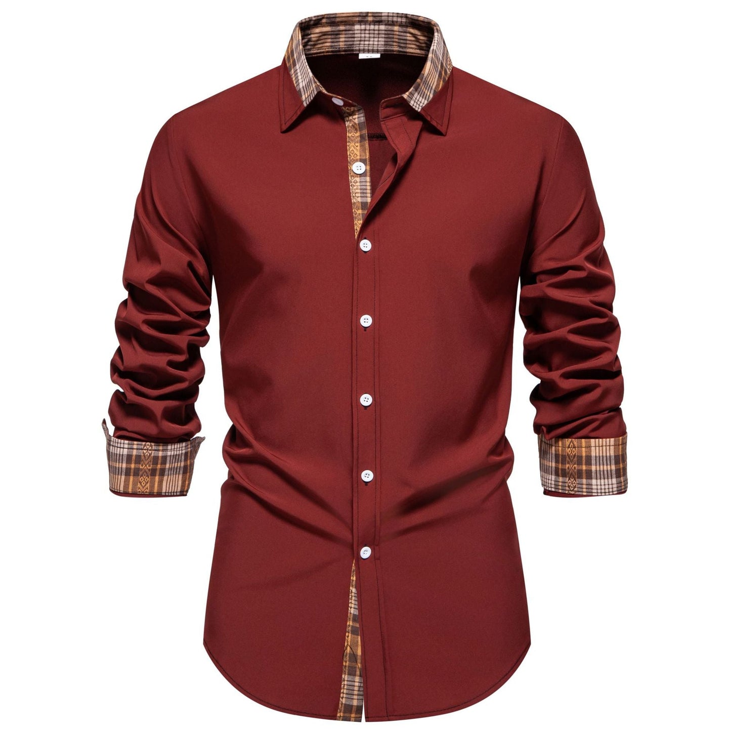 Herren Hemd Langarm Karo Modern Bequem Schnitt