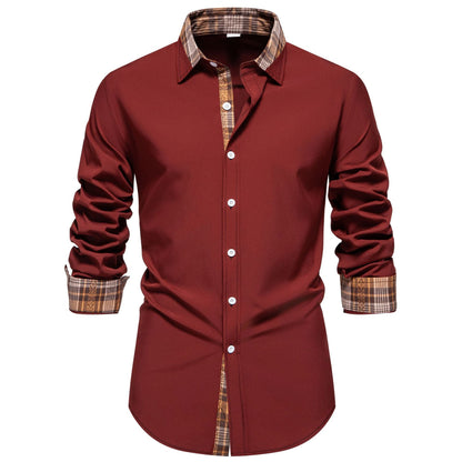 Herren Hemd Langarm Karo Modern Bequem Schnitt