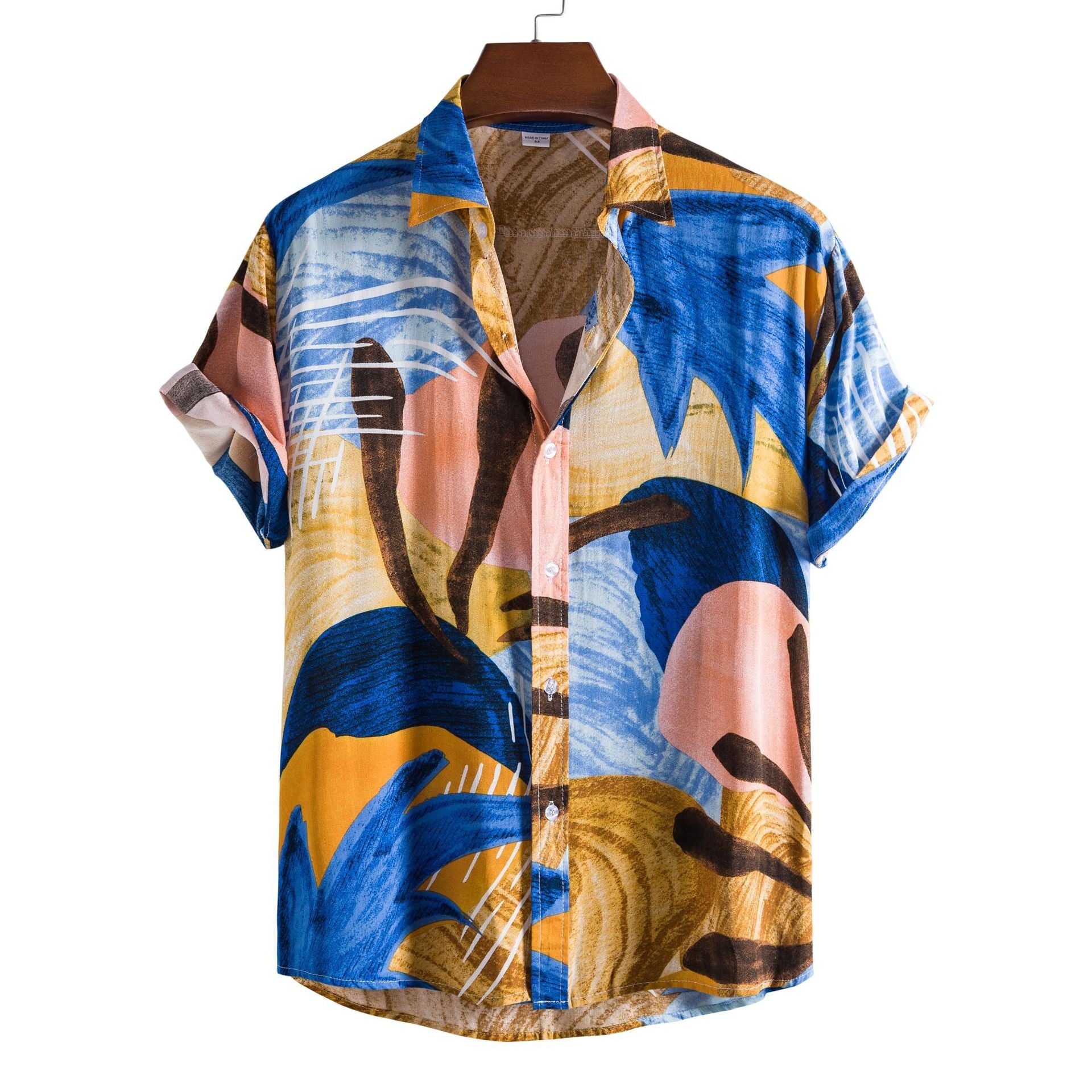 Herren Kurzarmhemd Modernes Design Berlin Style - BerlinGlamour