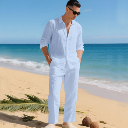 Herren Leinenanzug Leicht Modern Sommer