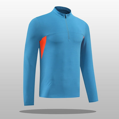Herren Thermoshirt Funktionsshirt Stehkragen Reißverschluss Sportlich