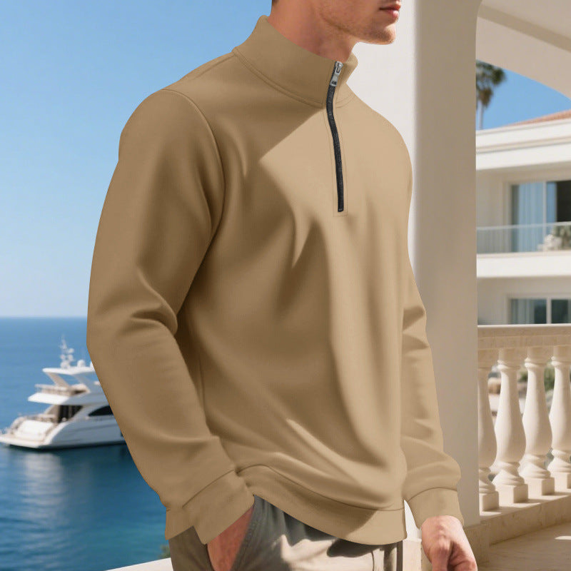 Herren Sportpullover atmungsaktiv mit Reißverschluss Modern
