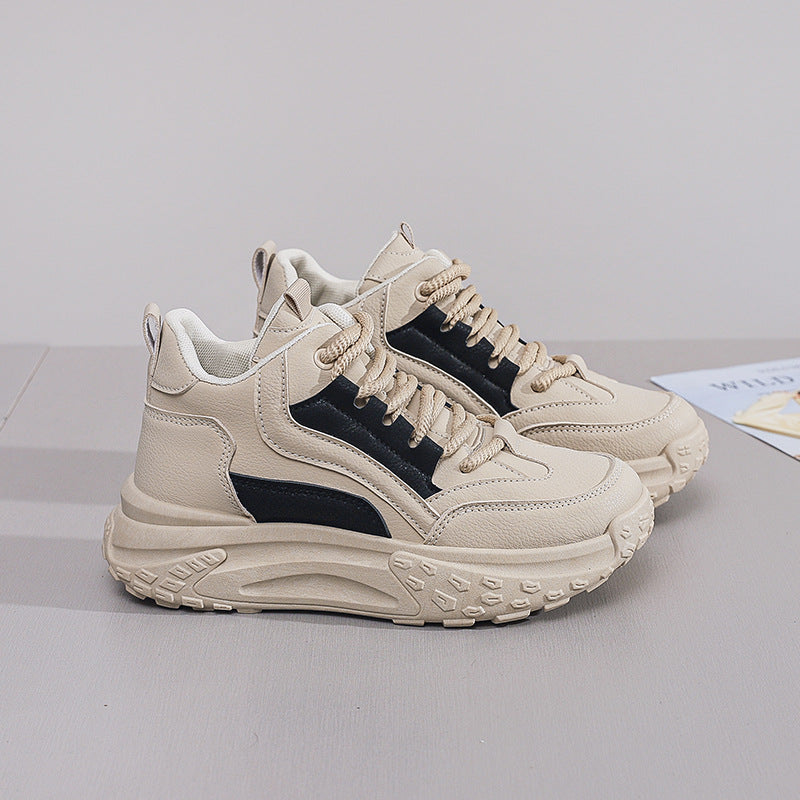 Damen Sneaker Chunky Bequem atmungsaktiv Schwarz