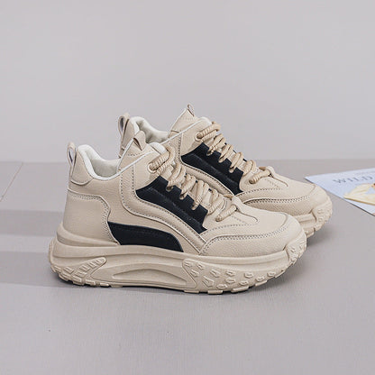 Damen Sneaker Chunky Bequem atmungsaktiv Schwarz