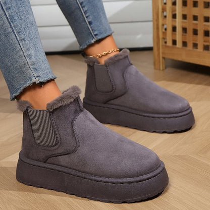 Damen Chelsea-Stiefeletten Warm gefüttert Wintermode