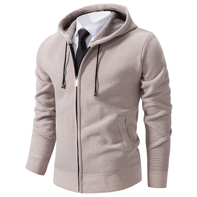 Herren Strickjacke Modern mit Kapuze Elegante Design - BerlinGlamour