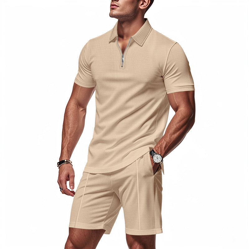 Herren Polo-Shirt Kurzarm Sportlich Mit Taschen