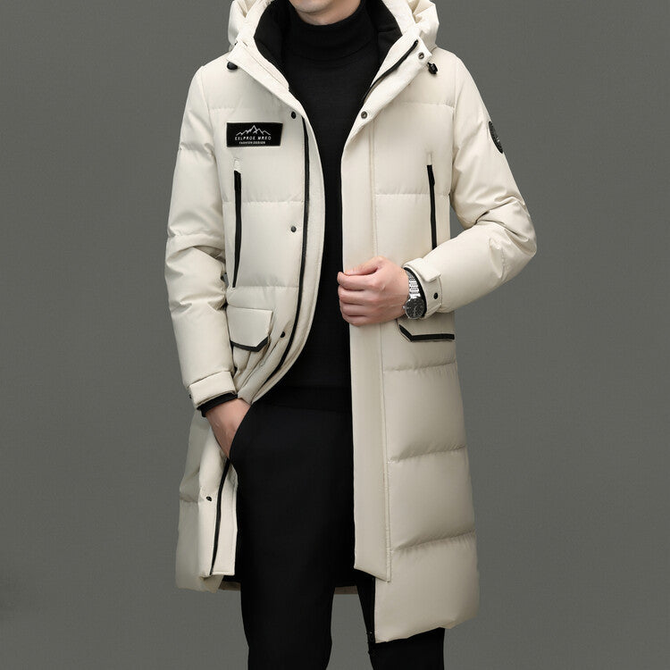 Herren Winterjacke Isoliert Lang Warm