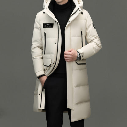 Herren Winterjacke Isoliert Lang Warm