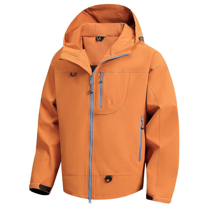 Wasserdichte Herrenjacke Outdoor Freizeitjacke mit Taschen
