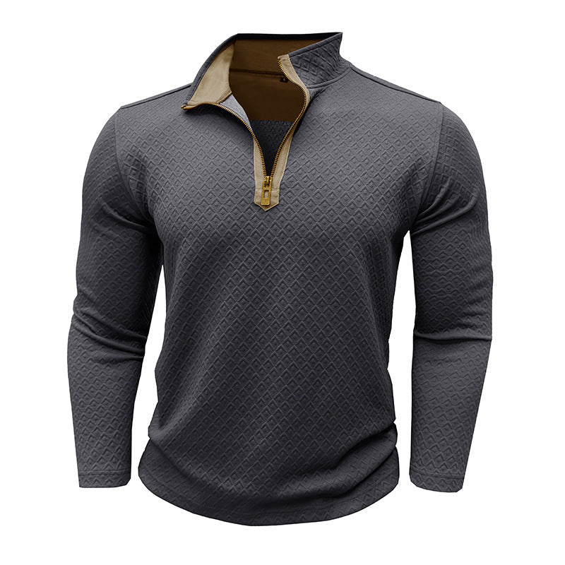 Herren Langarm-Pullover Stehkragen Hochwertig Modern