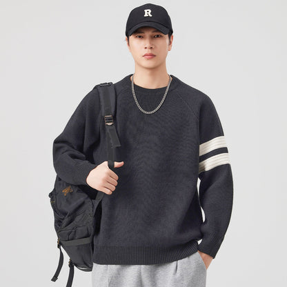Herren Sweatshirt Lässig Sportlich Streifen