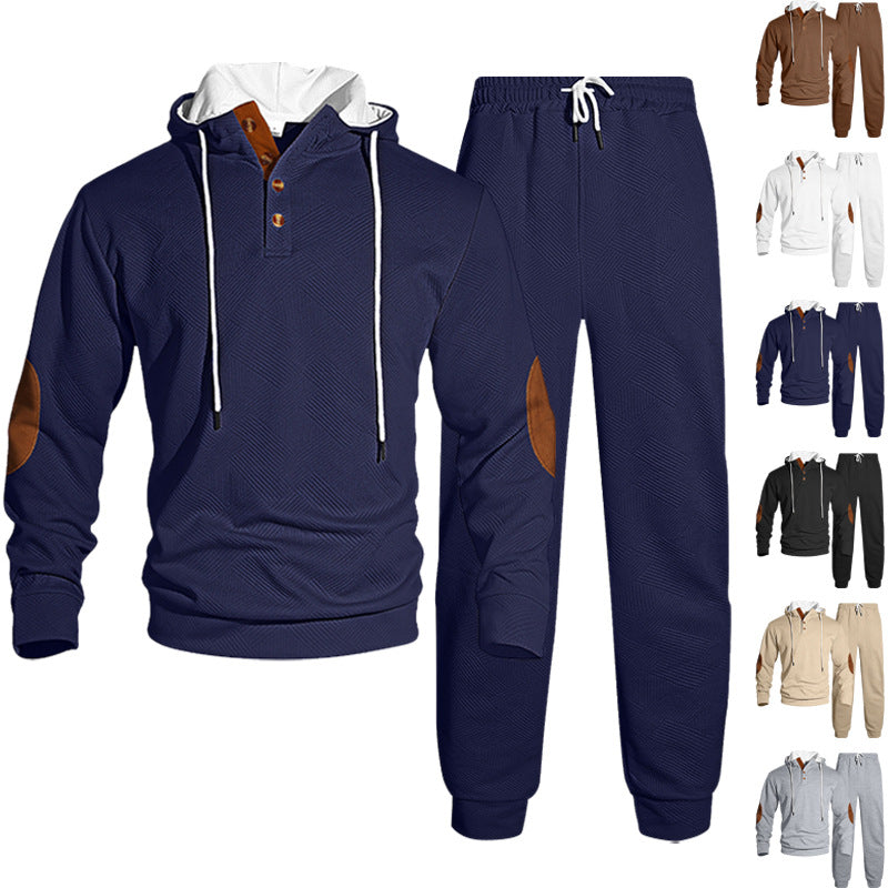 Herren Jogginganzug Set Modern mit Knopfverschluss Größe XL - BerlinGlamour