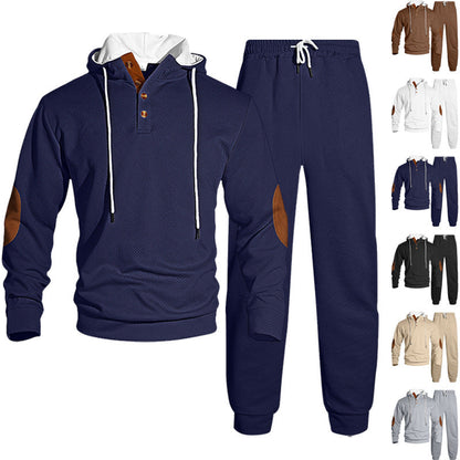 Herren Jogginganzug Set Modern mit Knopfverschluss Größe XL - BerlinGlamour