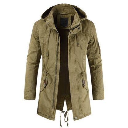 Herren Funktionsjacke Wasserdicht mit Reißverschluss und Verstellbare Kapuze