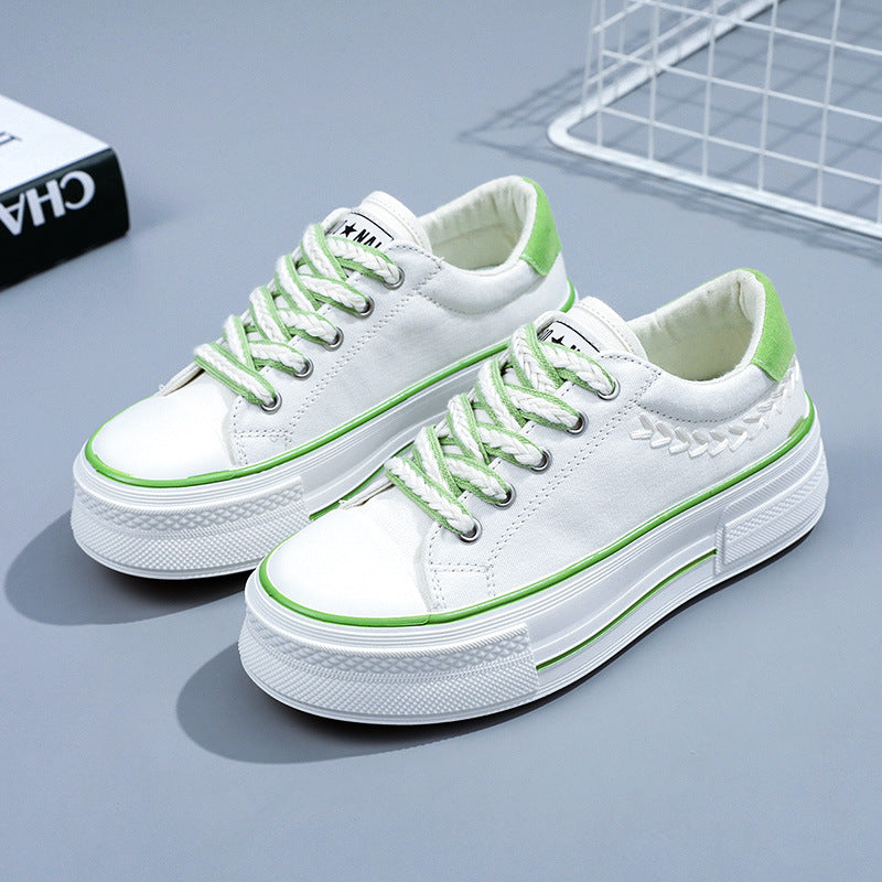 Damen Sneaker Plateau Atmungsaktiv Hohe Sohle