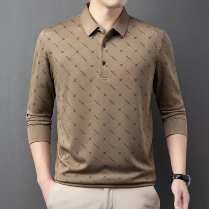 Herren Poloshirt Langarm Atmungsaktiv Modern