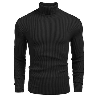 Herren Stehkragenpullover Feinripp Optik Elegant - BerlinGlamour
