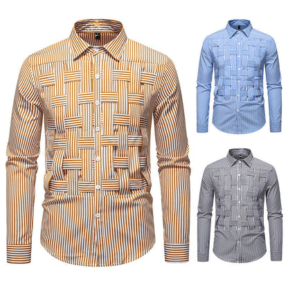 Herren Hemd Langarm Karomuster Modern