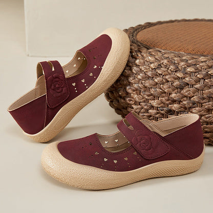 Damen Klettschuhe Blumenmuster Bequem Komfortschuhe - BerlinGlamour