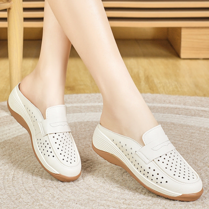 Damen Clogs Bequem atmungsaktiv Leder Schwarz - BerlinGlamour