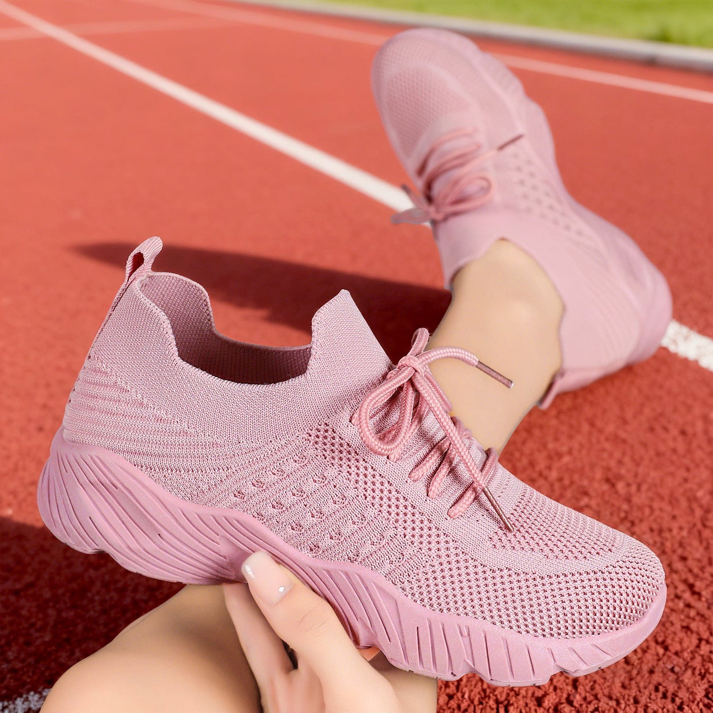 Damen Fitness-Sneaker Atmungsaktiv Flexibel Mit Elastischer Schnürung - BerlinGlamour