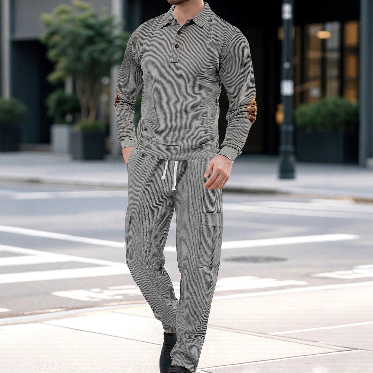 Herren Anzug Elegant Strukturiert Modern SlimFit