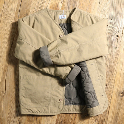 Herren Steppjacke Warm mit Kragen und Weichem Innenfutter