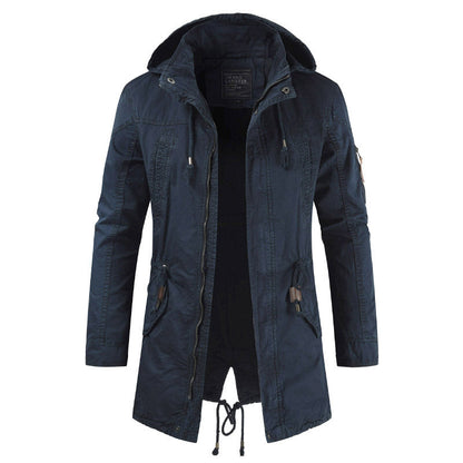Herren Funktionsjacke Wasserdicht mit Reißverschluss und Verstellbare Kapuze
