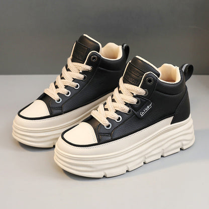 Damen Sneaker High-Top Sportschuhe bequem Laufsohle