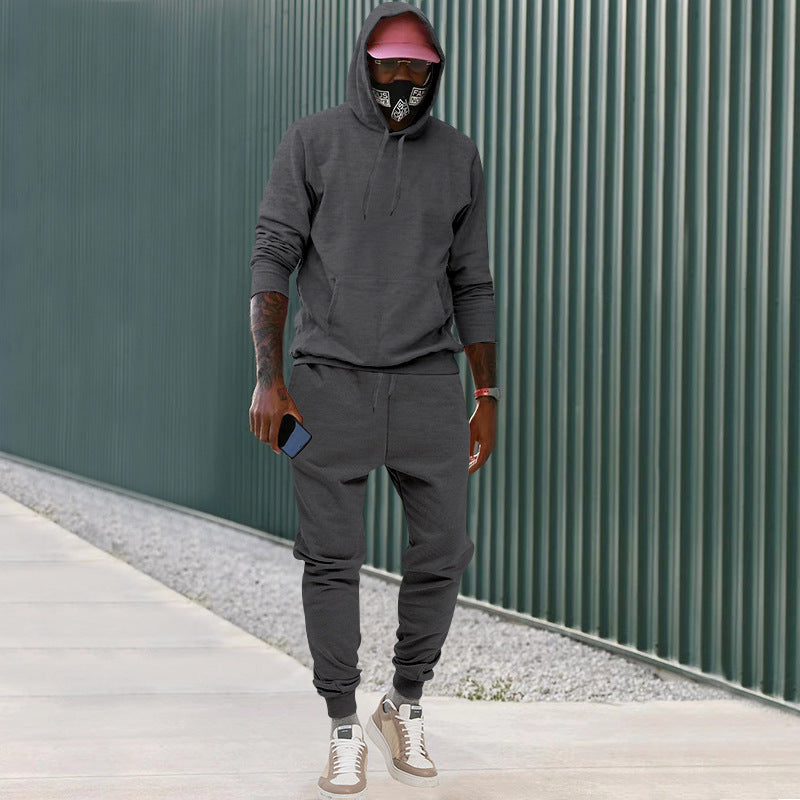 Herren Hoodie Jogginghose Set Sportlich Casual