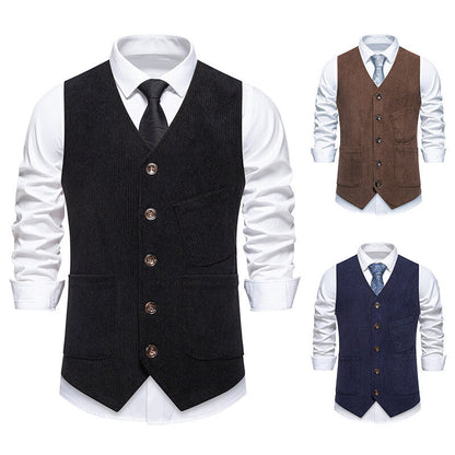 Herren Weste Elegant Klassisch Schwarze Herrenweste