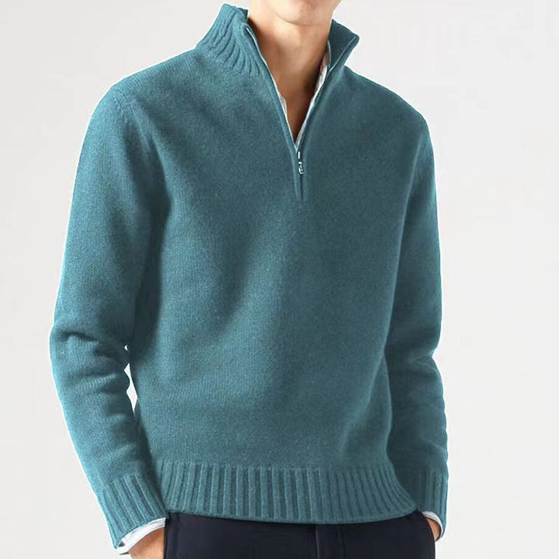 Herren Pullover Modern Hochkragen Reißverschluss