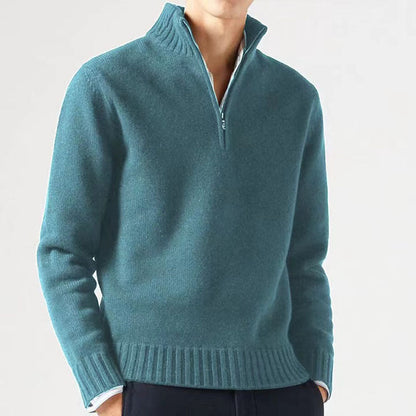 Herren Pullover Modern Hochkragen Reißverschluss
