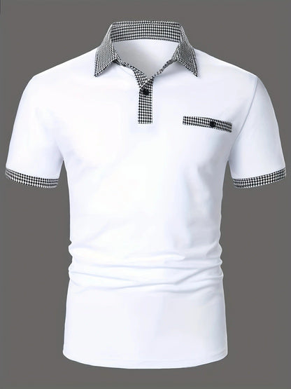 Herren Polohemd Karomuster Modern Kontrast - BerlinGlamour