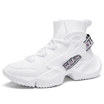 Damen Sneaker Hoch Strick Stabile Sohle Bequem