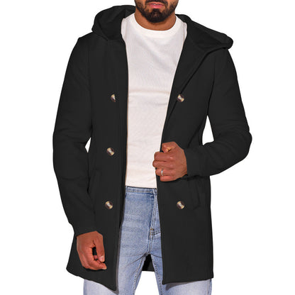 Herren Parka Jacke Modern mit Kapuze und Taschen