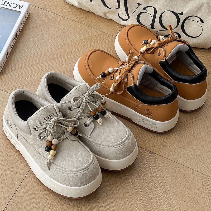 Damen Sneaker Modisch mit Ornamenten Schnürsenkeln