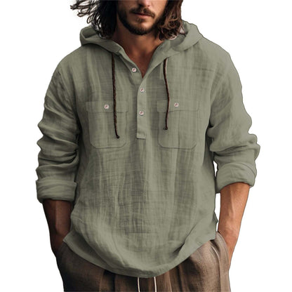 Herren Kapuzenpullover Lässig Mit Taschen Grau