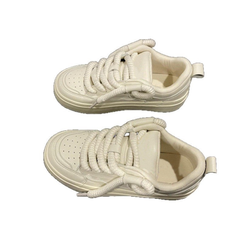 Damen Sneaker Minimalistisch Doppelschnürung Komfortabel