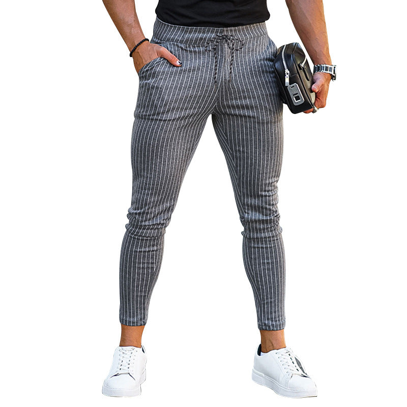 Herren Jeans Stretch Streifenlook Modern Slimfit