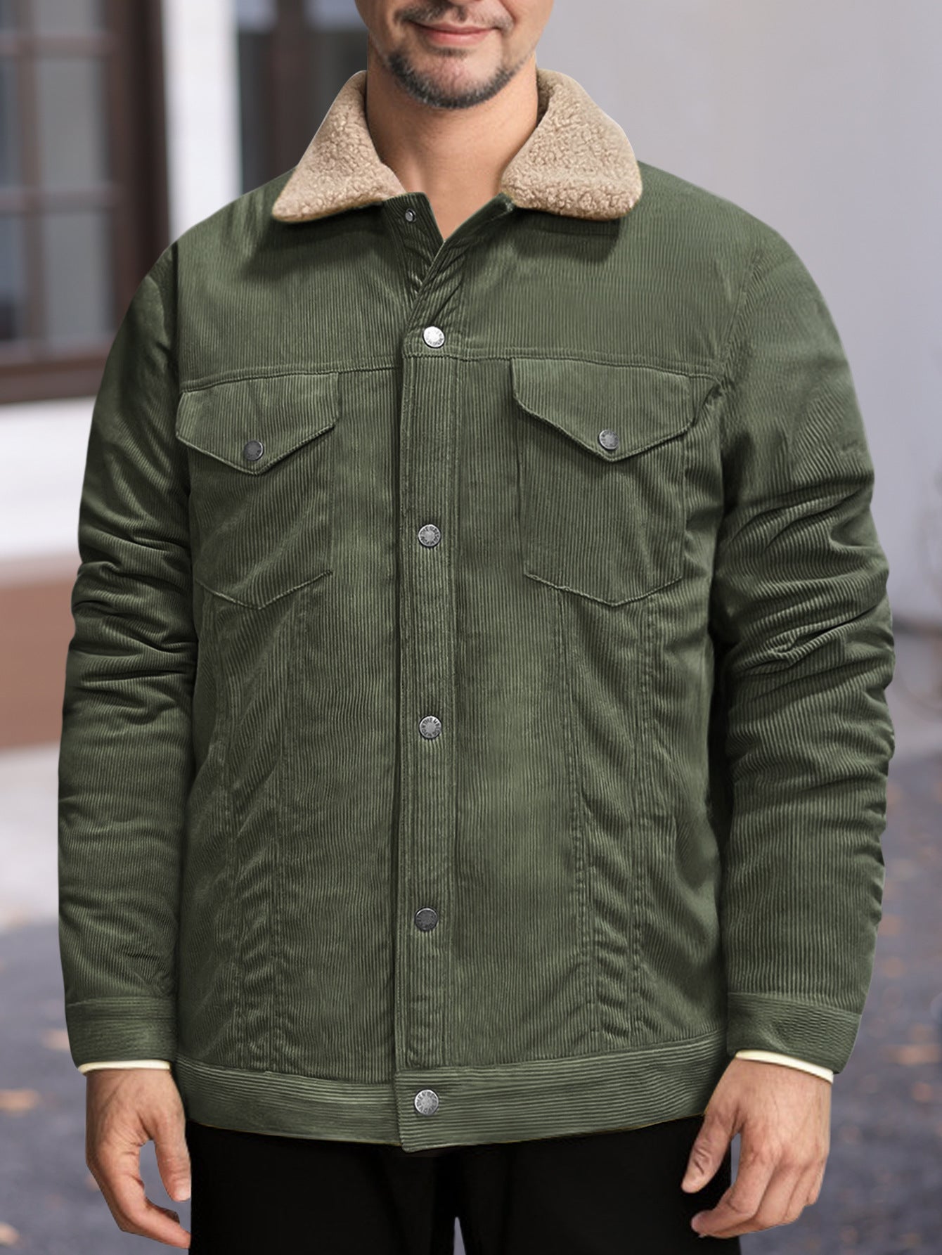 Herren Stoffjacke Elegant Schwarz Modern