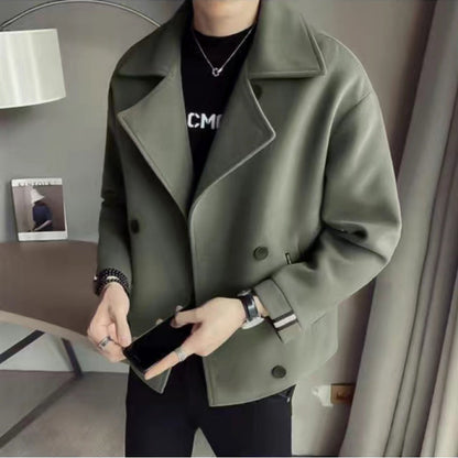 Herren Blazerjacke Modisch Baumwoll Blau