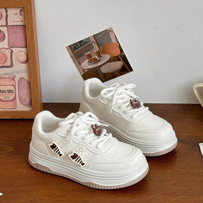 Damen Sneaker Niedrigprofil mit Tiermotiv Trendy Frauen Schuhe
