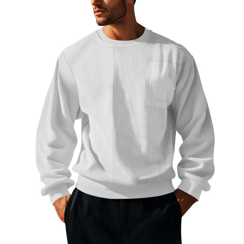 Herren Sweatshirt Strukturiert Modern Grau