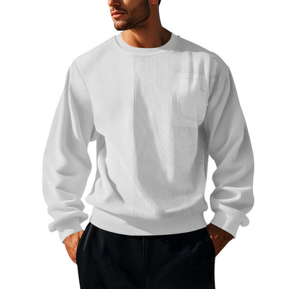 Herren Sweatshirt Strukturiert Modern Grau