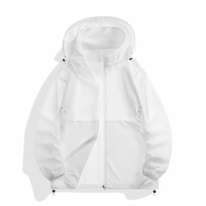 Wetterfeste Outdoor-Jacke Unisex mit Kapuze und verstellbaren Ärmeln - BerlinGlamour