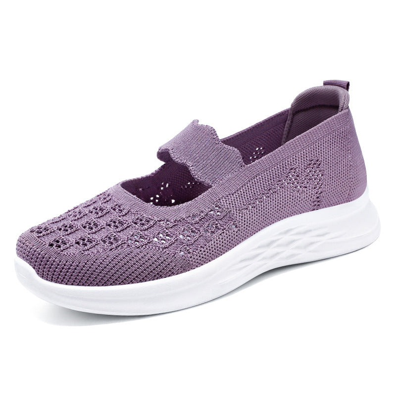 Damen Ballerinas Bequem mit Blumenmotiv Modern