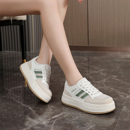 Damen Plateausneaker Atmungsaktiv Mesh Trendy